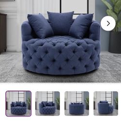 Navy Blue 360 Chair Sofa 