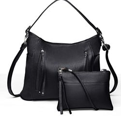  Handbags for Women Leather Large Ladies Hobo Bags 2-in-1 Sets Small Purses and Handbags Crossbody