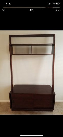 Like new Crate and Barrel Sloane Leaning TV Stand Entertainment Center