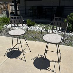 Iron Barstools (high top) - Swivel Seats