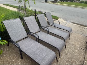 Set of 6 Chaise lounge chairs