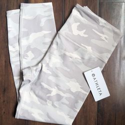 NWT* Athleta Elation White Camo Tights