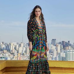 FARM RIO Black maxi dress