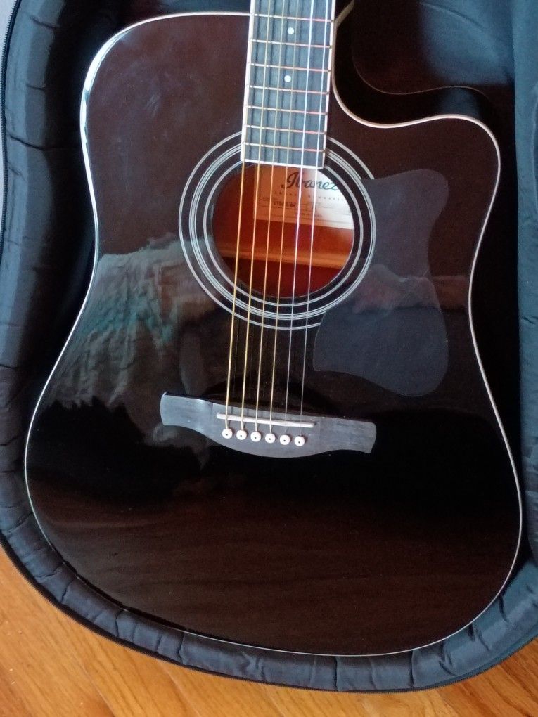 Ibanez V70CE-BK Dreadnought Acoustic-Electric Guitar Black