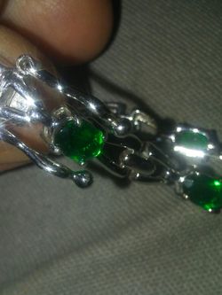 Emerald bracelets sterling silver lab emerald