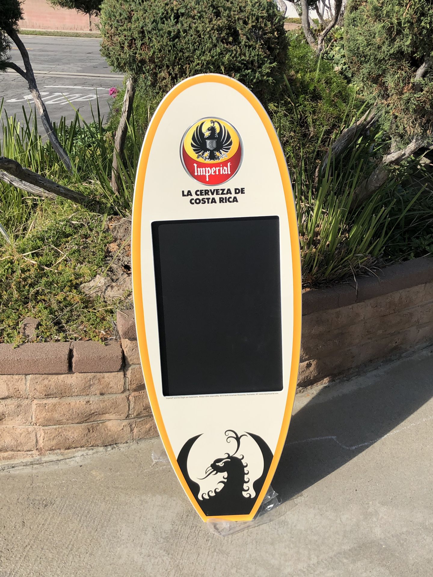 Imperial Surfboard Wall Chalkboard Beer Bar “New”