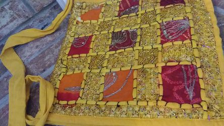 SEQUINED BOHO SATCHEL BAG