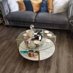 Living Room set With Paintings and Table