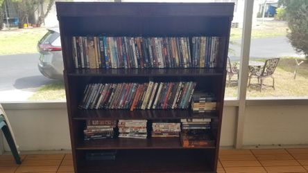 DVDs and shelf 