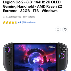 Lenovo Legion Go 2 Z2 Extreme
