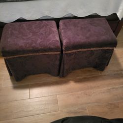 Two Small Ottomans