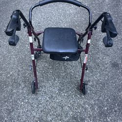 FREE 4 Wheel Adult Walker (folding)