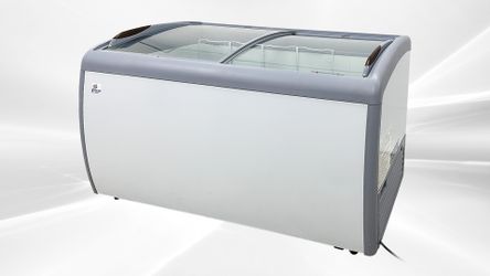 NSF 60 inchs Curved Lid Chest Glass Freezer XS-460YXL