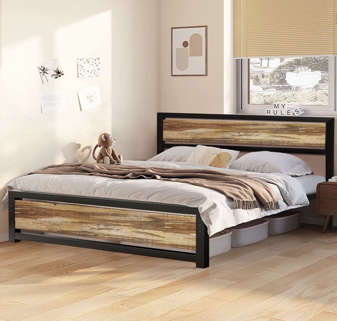 Queen Bed Frame with Headboard