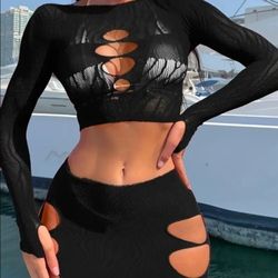 FISHNET SWIMWEAR COVER-UP