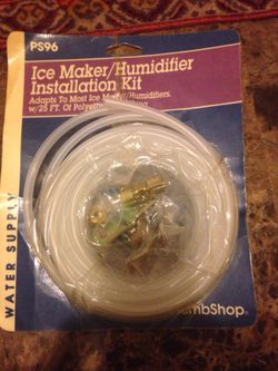 Ice maker humidifier installation kit