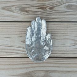 Pewter Hand-Shaped Trinket Dish 