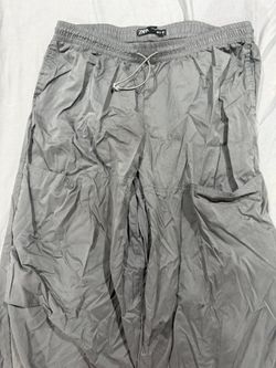 Zara Grey Parachute Pants