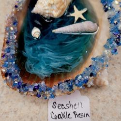 Seashell Epoxy Resin Trinket Jewelry Holder