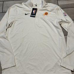 Phoenix Suns Quarter Zip Long Sleeve Sweater NWT Large NBA OFFICIAL 