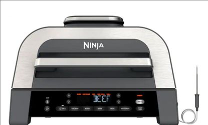 NINJA-FOODI SMART XL 6-IN-1 COUNTERTOP INDOOR GRILL WITH SMART COOK SYSTEM  4-QUART AIR FRYER