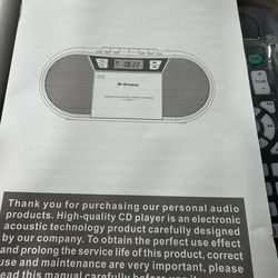 CD MP3 USB WIRELESS 5.3 FM BOOM BOX