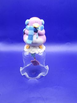 Penguin Figurine with Glass Bell Jar