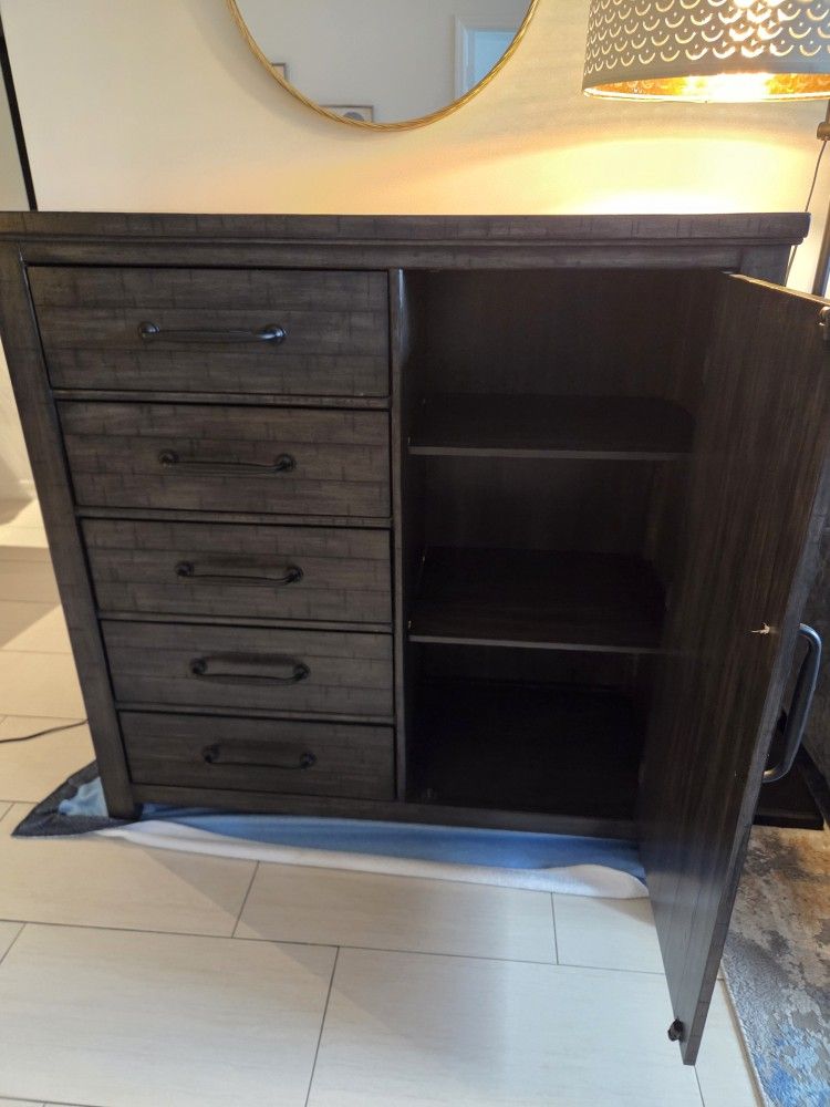 Rooms To Go Grey Cabinet-Dresser