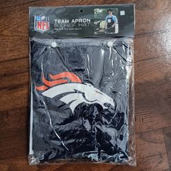 Denver Broncos NFL Team Apron And Chef Hat - One Size Fits Most Adults 