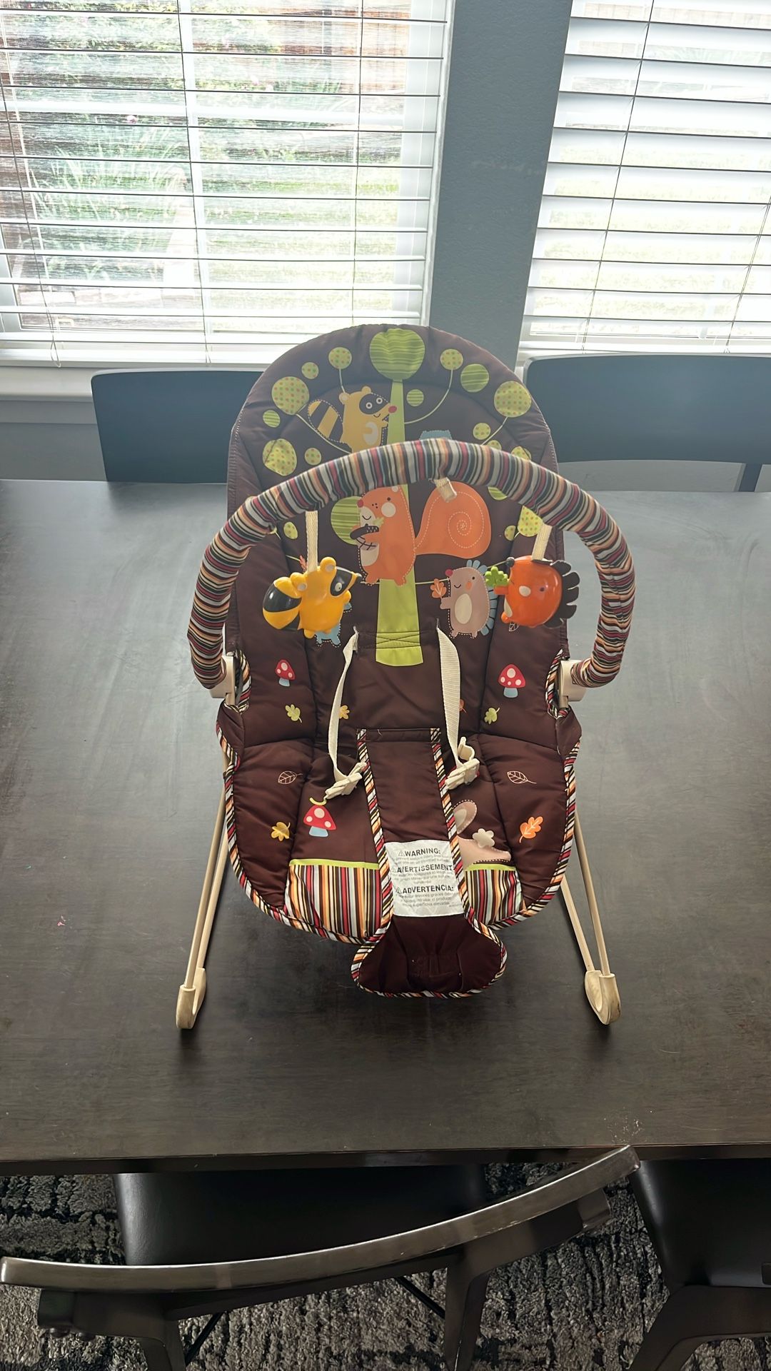 Fisher Price Brown/multicolor Bouncy Vibration Chair $25