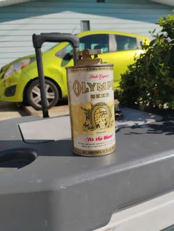 Vintage Olympic beer lighter can lighter works but don't spark $40