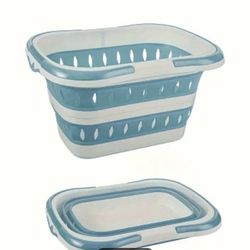 Portable Collapsible Plastic Laundry Basket