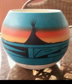 Southwestern pottery hand painted
