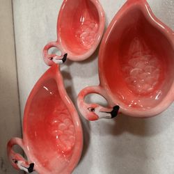 Flamingos Plastic Serving Bowls