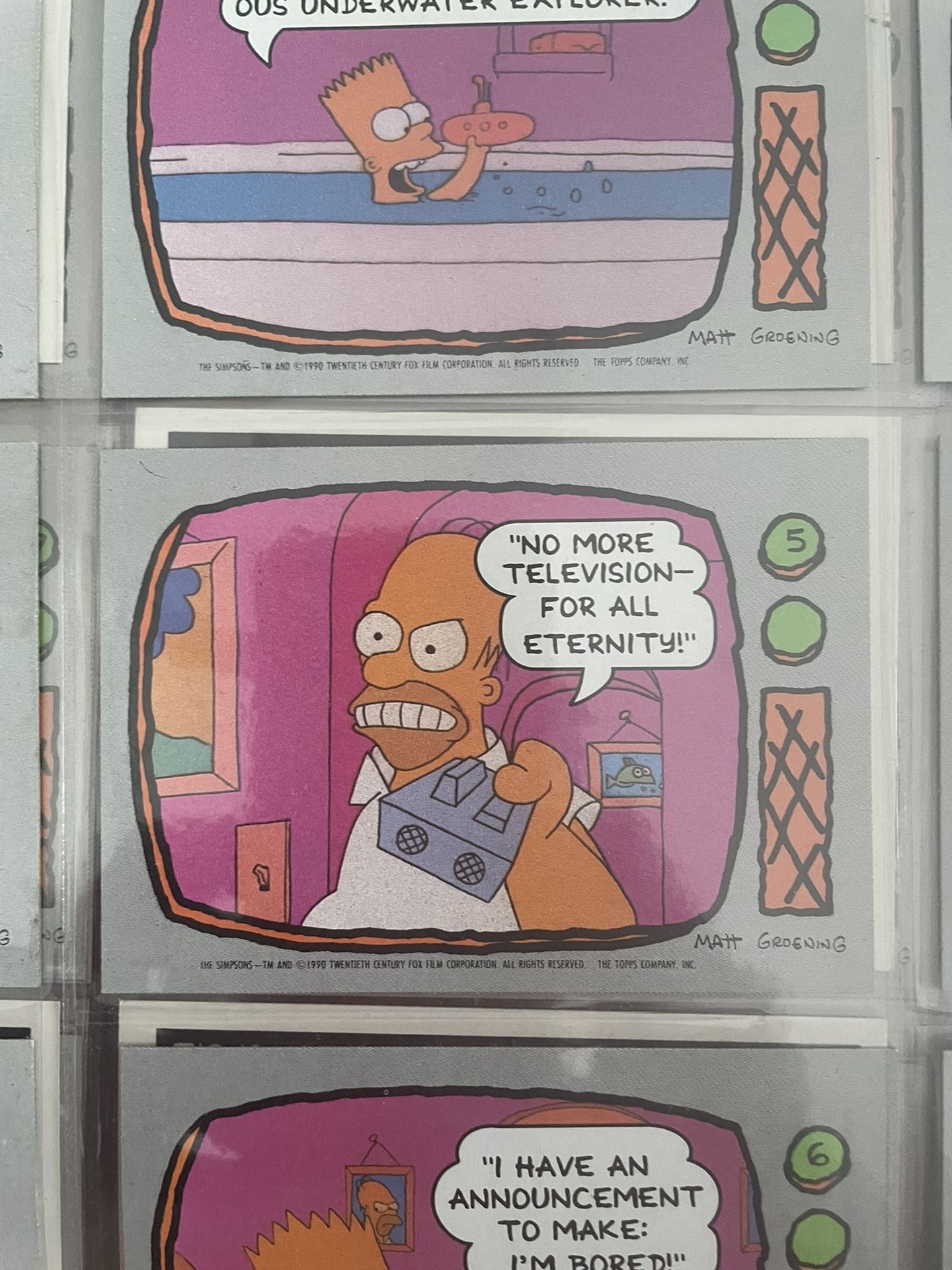 1990 Topps Simpsons Homer No More Television #5. Rate