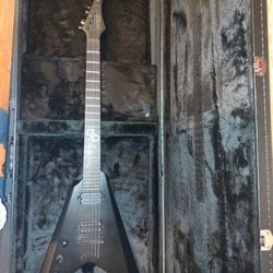 Left Handed Solar V Guitar With Hard Case
