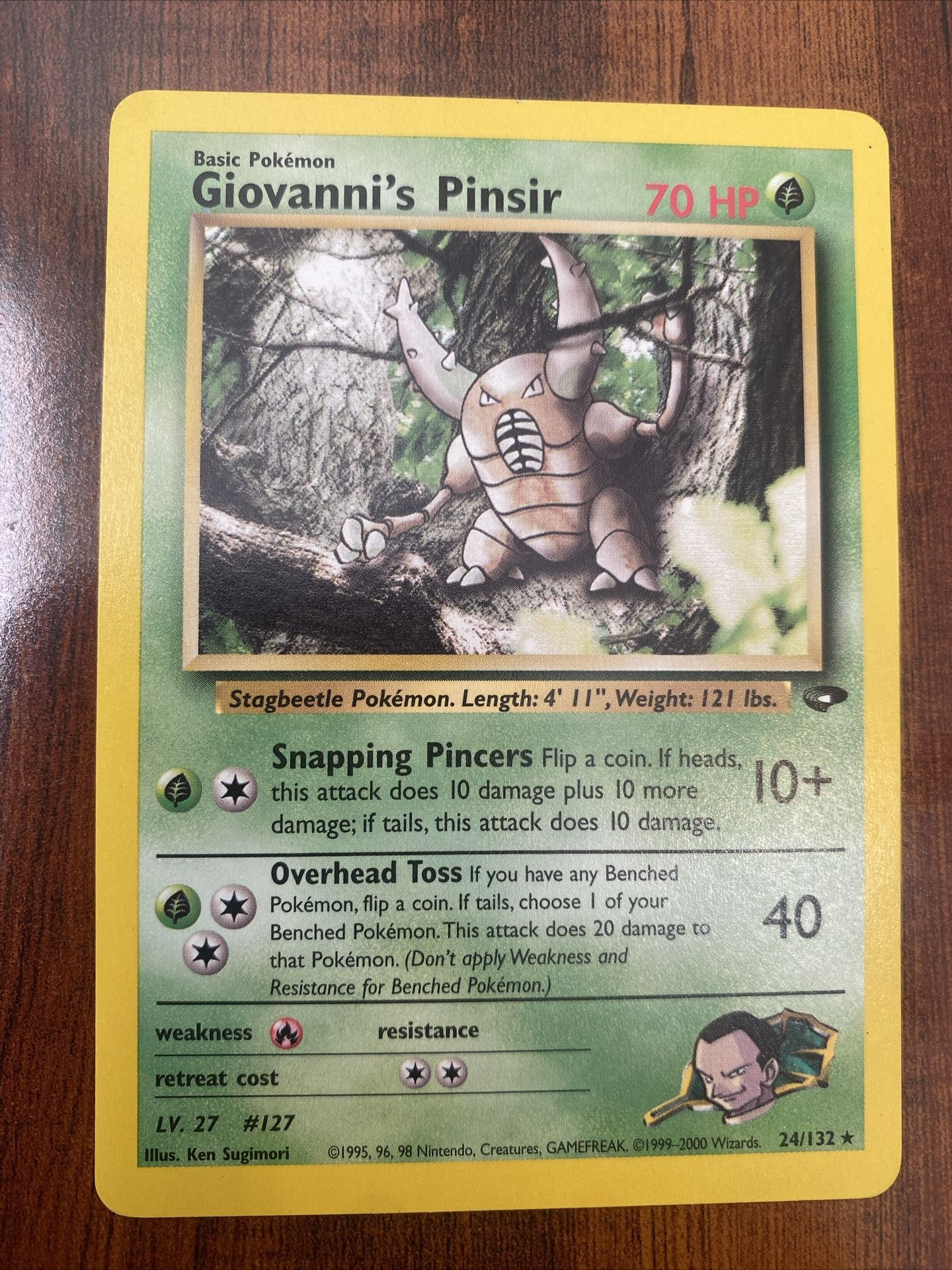 Pokemon Giovanni’s Pinsir 24/132 Gym Challenge Non Holo Rare Unlimited NM 🍃