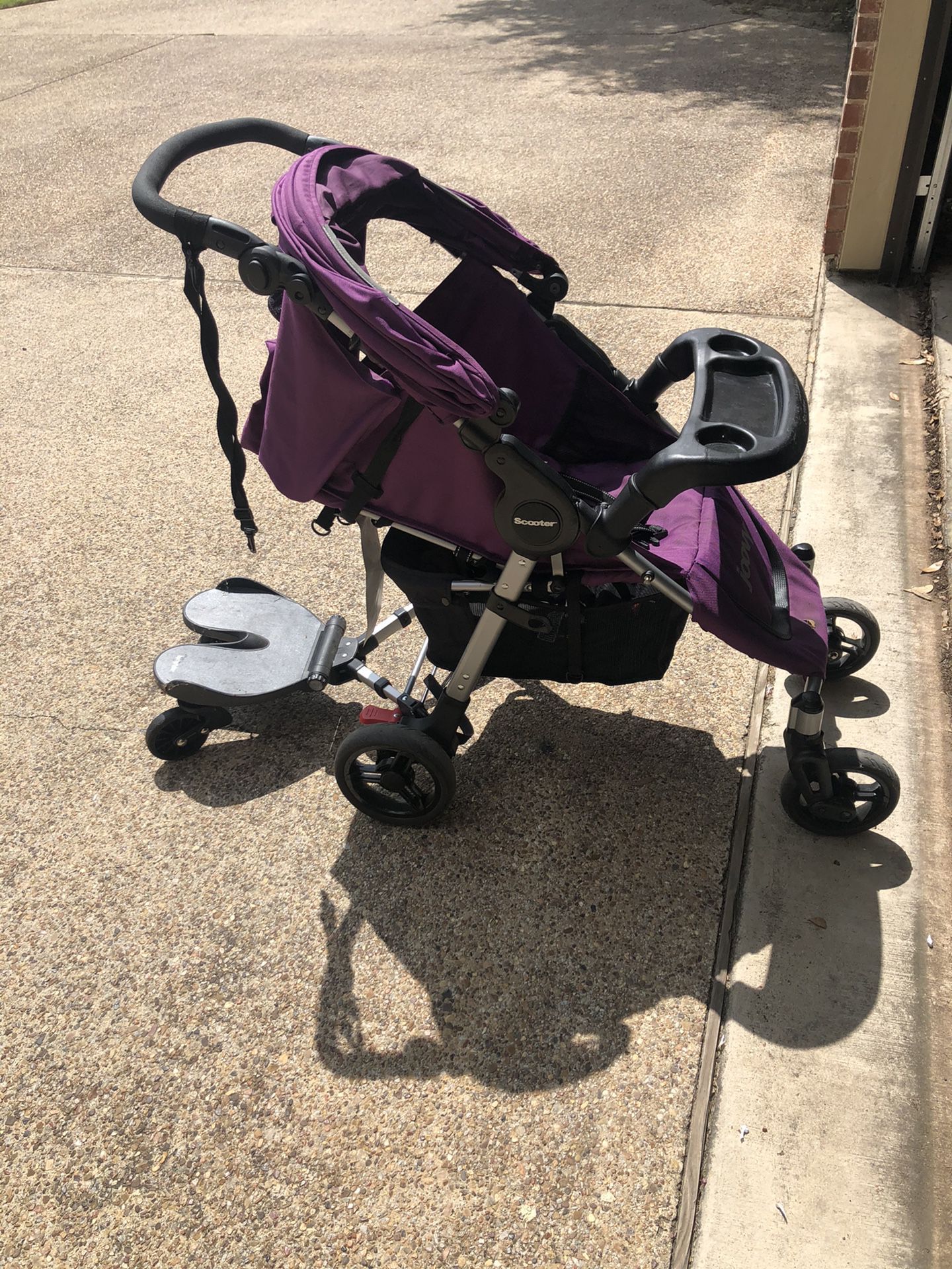Joovy stroller with scooter attachment