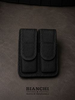 Bianchi Double Magazine Pouch – Duty Belt Tactical Mag Holder – Black