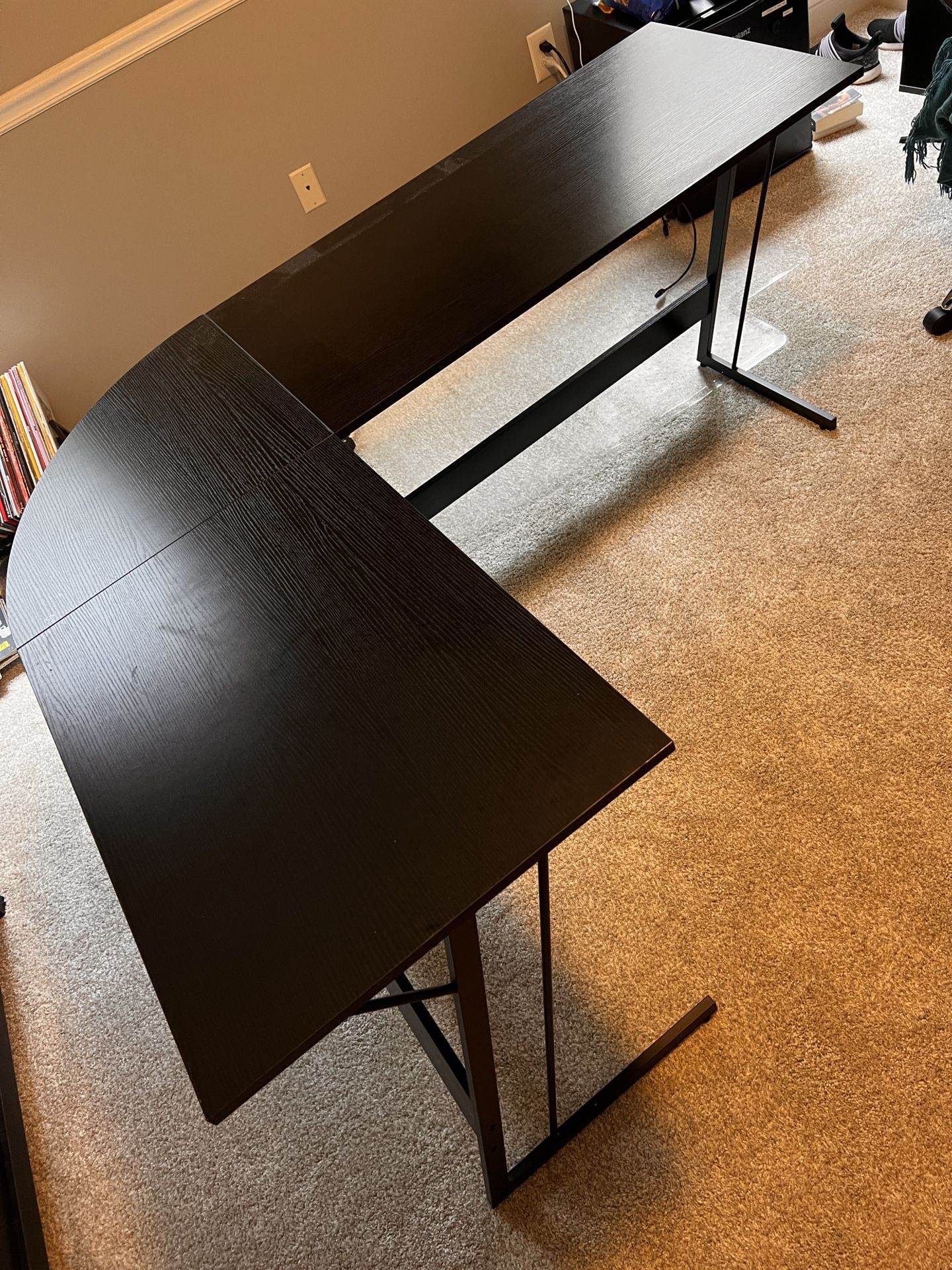 Black L-Shaped Desk - Used