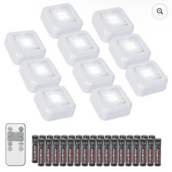 [New]Great Value Wireless LED Puck Lights with Remote, 10-pack, 100 Lumens
