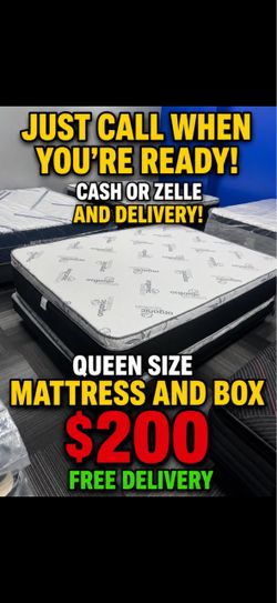 Huge sale for Mattress And Box Twin size #mattress and box 150.$ full 190$ Queen 200$ king 290$. free delivery free set up 708….289…7715… cash or Zell