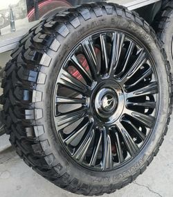 22” Chevy Silverado GMC Sierra Replica Wheels & Tires Off-Road Tahoe Yukon Escalade Suburban Rines Y