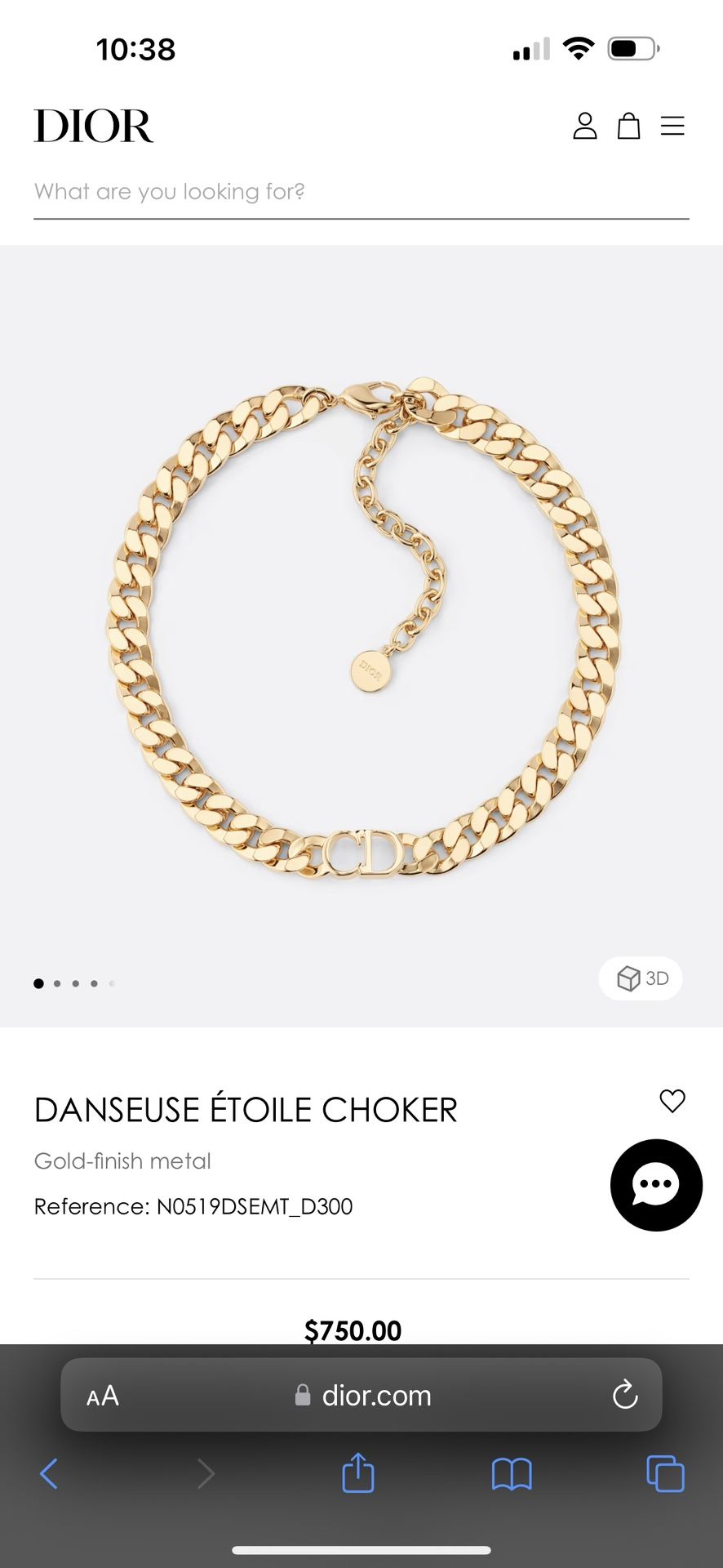 Christian Dior Chocker Bracelet Set