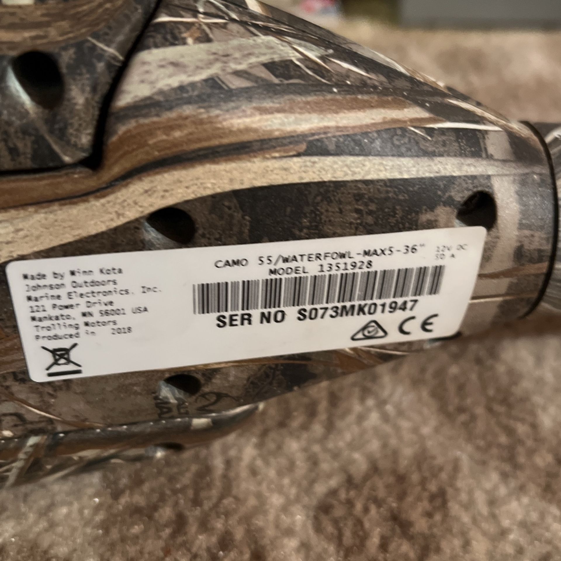 Minn Kota CAMO 55 Trolling Motor + Super Start Marine Battery Bundle