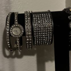 Formal Silver Diamond Jewelry 