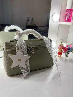 Aesthetic Mini Bag (sage green/ white)