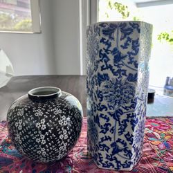 Antique Vases Made Of Japanese Porcelain 