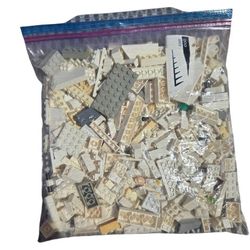 Lego Assorted White and Gray Building Blocks 1.3 lbs