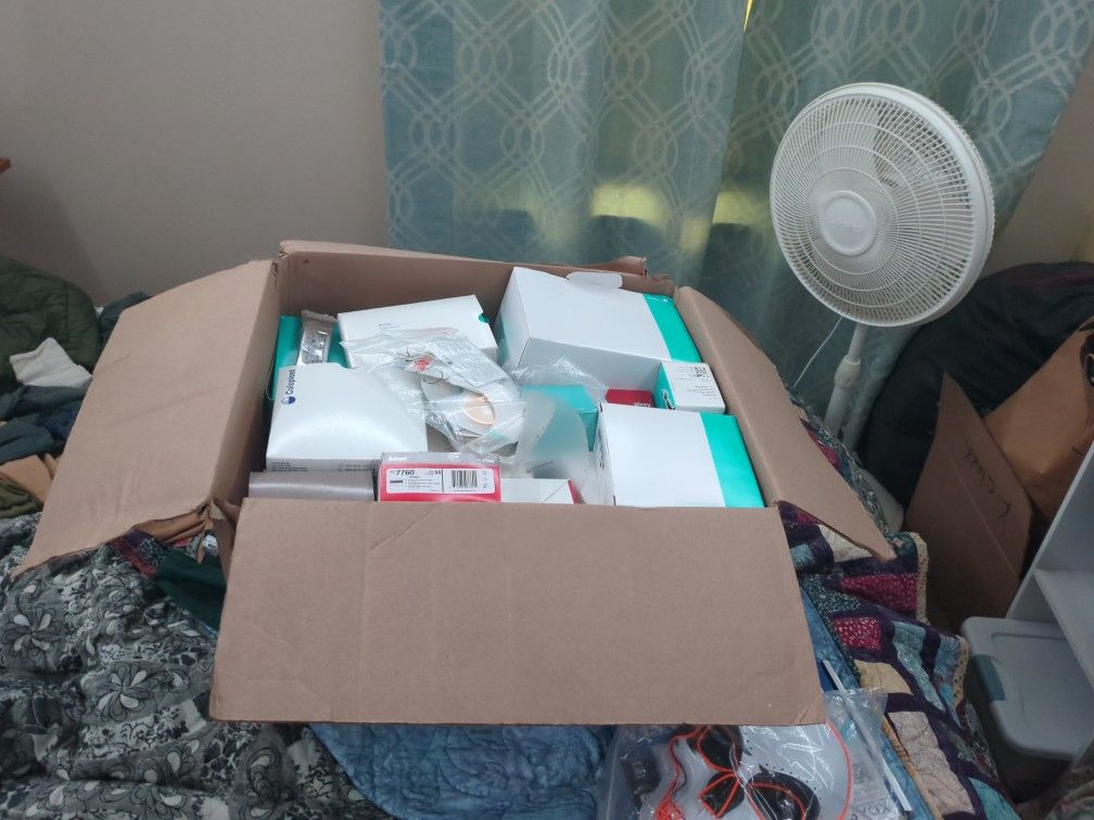 Box Of Colostomy Supplies 